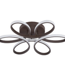 Alternative view of GLOBOSTAR® MARGARET 61402 Μοντέρνο Φωτιστικό Οροφής LED 54W 6210lm 360° AC 220-240V IP20 Ρυθμιζόμενο Λευκό CCT με Χειριστήριο από 2700K έως 6000K Dimmable - Lumileds SMD Chip - Καφέ Ματ - Μ57 x Π57 x Υ12cm - 3 Χρόνια Εγγύηση