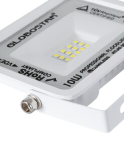 GloboStar® ATLAS 61404 Επαγγελματικός Προβολέας LED 10W 1250lm 120° AC 220-240V - Αδιάβροχος IP67 - Μ10 x Π2 x Υ8cm - Λευκό - Ψυχρό Λευκό 6000K - LUMILEDS Chips - TÜV Rheinland Certified - 5 Years Warranty 13 61404 6