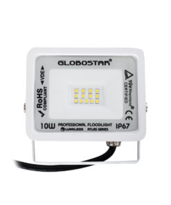 Alternative view of GloboStar® ATLAS 61405 Επαγγελματικός Προβολέας LED 10W 1200lm 120° AC 220-240V - Αδιάβροχος IP67 - Μ10 x Π2 x Υ8cm - Λευκό - Φυσικό Λευκό 4500K - LUMILEDS Chips - TÜV Rheinland Certified - 5 Years Warranty