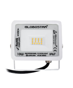 Alternative view of GloboStar® ATLAS 61406 Επαγγελματικός Προβολέας LED 10W 1150lm 120° AC 220-240V - Αδιάβροχος IP67 - Μ10 x Π2 x Υ8cm - Λευκό - Θερμό Λευκό 2700K - LUMILEDS Chips - TÜV Rheinland Certified - 5 Years Warranty