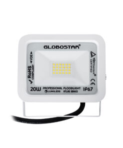 Alternative view of GloboStar® ATLAS 61408 Επαγγελματικός Προβολέας LED 20W 2400lm 120° AC 220-240V - Αδιάβροχος IP67 - Μ12 x Π2.5 x Υ9.5cm - Λευκό - Φυσικό Λευκό 4500K - LUMILEDS Chips - TÜV Rheinland Certified - 5 Years Warranty