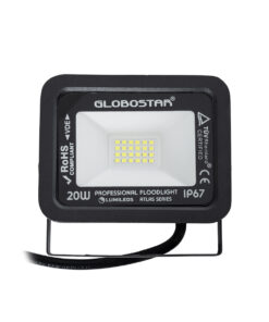 Alternative view of GloboStar® ATLAS 61410 Επαγγελματικός Προβολέας LED 20W 2500lm 120° AC 220-240V - Αδιάβροχος IP67 - Μ12 x Π2.5 x Υ9.5cm - Μαύρο - Ψυχρό Λευκό 6000K - LUMILEDS Chips - TÜV Rheinland Certified - 5 Years Warranty