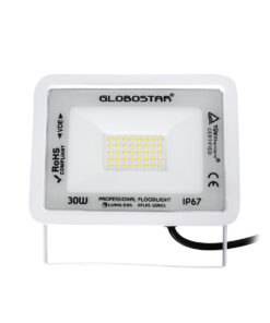 Alternative view of GloboStar® ATLAS 61414 Επαγγελματικός Προβολέας LED 30W 3600lm 120° AC 220-240V - Αδιάβροχος IP67 - Μ16 x Π2.5 x Υ12.5cm - Λευκό - Φυσικό Λευκό 4500K - LUMILEDS Chips - TÜV Rheinland Certified - 5 Years Warranty