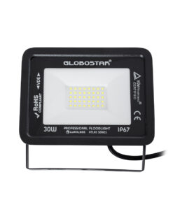 Alternative view of GloboStar® ATLAS 61416 Επαγγελματικός Προβολέας LED 30W 3750lm 120° AC 220-240V - Αδιάβροχος IP67 - Μ16 x Π2.5 x Υ12.5cm - Μαύρο - Ψυχρό Λευκό 6000K - LUMILEDS Chips - TÜV Rheinland Certified - 5 Years Warranty