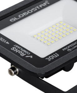 GloboStar® ATLAS 61416 Επαγγελματικός Προβολέας LED 30W 3750lm 120° AC 220-240V - Αδιάβροχος IP67 - Μ16 x Π2.5 x Υ12.5cm - Μαύρο - Ψυχρό Λευκό 6000K - LUMILEDS Chips - TÜV Rheinland Certified - 5 Years Warranty 13 61416 6