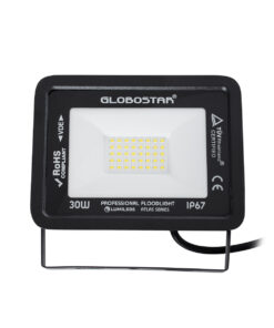 Alternative view of GloboStar® ATLAS 61417 Επαγγελματικός Προβολέας LED 30W 3600lm 120° AC 220-240V - Αδιάβροχος IP67 - Μ16 x Π2.5 x Υ12.5cm - Μαύρο - Φυσικό Λευκό 4500K - LUMILEDS Chips - TÜV Rheinland Certified - 5 Years Warranty