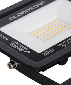 GloboStar® ATLAS 61418 Επαγγελματικός Προβολέας LED 30W 3450lm 120° AC 220-240V - Αδιάβροχος IP67 - Μ16 x Π2.5 x Υ12.5cm - Μαύρο - Θερμό Λευκό 2700K - LUMILEDS Chips - TÜV Rheinland Certified - 5 Years Warranty 13 61418 6