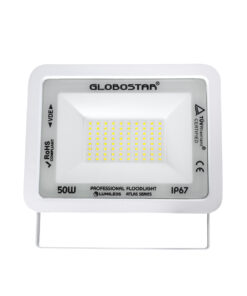 Alternative view of GloboStar® ATLAS 61419 Επαγγελματικός Προβολέας LED 50W 6250lm 120° AC 220-240V - Αδιάβροχος IP67 - Μ21 x Π3.5 x Υ16cm - Λευκό - Ψυχρό Λευκό 6000K - LUMILEDS Chips - TÜV Rheinland Certified - 5 Years Warranty