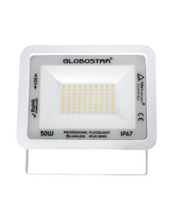 Alternative view of GloboStar® ATLAS 61421 Επαγγελματικός Προβολέας LED 50W 5750lm 120° AC 220-240V - Αδιάβροχος IP67 - Μ21 x Π3.5 x Υ16cm - Λευκό - Θερμό Λευκό 2700K - LUMILEDS Chips - TÜV Rheinland Certified - 5 Years Warranty