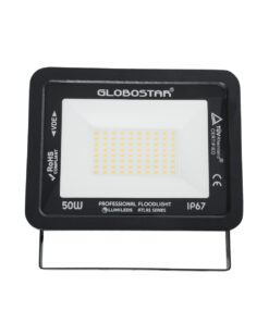 Alternative view of GloboStar® ATLAS 61424 Επαγγελματικός Προβολέας LED 50W 5750lm 120° AC 220-240V - Αδιάβροχος IP67 - Μ21 x Π3.5 x Υ16cm - Μαύρο - Θερμό Λευκό 2700K - LUMILEDS Chips - TÜV Rheinland Certified - 5 Years Warranty