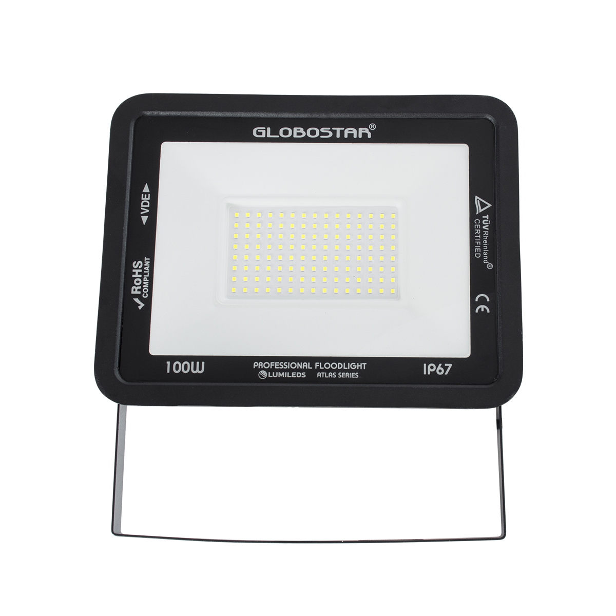 GloboStar® ATLAS 61425 Επαγγελματικός Προβολέας LED 100W 12500lm 120° AC 220-240V - Αδιάβροχος IP67 - Μ27 x Π4 x Υ21cm - Μαύρο - Ψυχρό Λευκό 6000K - LUMILEDS Chips - TÜV Rheinland Certified - 5 Years Warranty 4 GloboStar® ATLAS 61425 Επαγγελματικός Προβολέας LED 100W 12500lm 120° AC 220-240V - Αδιάβροχος IP67 - Μ27 x Π4 x Υ21cm - Μαύρο - Ψυχρό Λευκό 6000K - LUMILEDS Chips - TÜV Rheinland Certified - 5 Years Warranty - Image 2