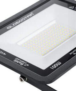 GloboStar® ATLAS 61425 Επαγγελματικός Προβολέας LED 100W 12500lm 120° AC 220-240V - Αδιάβροχος IP67 - Μ27 x Π4 x Υ21cm - Μαύρο - Ψυχρό Λευκό 6000K - LUMILEDS Chips - TÜV Rheinland Certified - 5 Years Warranty 13 61425 6
