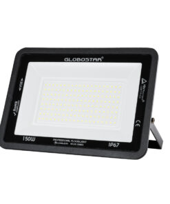 GloboStar® GloboStar® ATLAS 61428 Επαγγελματικός Προβολέας LED 150W 18750lm 120° AC 220-240V - Αδιάβροχος IP67 - Μ32 x Π4 x Υ23cm - Μαύρο - Ψυχρό Λευκό 6000K - LUMILEDS Chips - TÜV Rheinland Certified - 5 Years Warranty