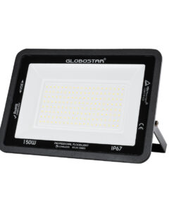 GloboStar® GloboStar® ATLAS 61429 Επαγγελματικός Προβολέας LED 150W 18000lm 120° AC 220-240V - Αδιάβροχος IP67 - Μ32 x Π4 x Υ23cm - Μαύρο - Φυσικό Λευκό 4500K - LUMILEDS Chips - TÜV Rheinland Certified - 5 Years Warranty