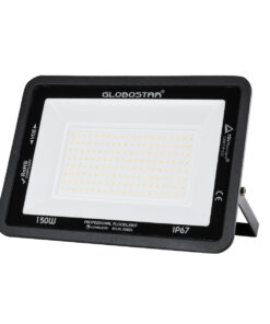 GloboStar® GloboStar® ATLAS 61430 Επαγγελματικός Προβολέας LED 150W 17250lm 120° AC 220-240V - Αδιάβροχος IP67 - Μ32 x Π4 x Υ23cm - Μαύρο - Θερμό Λευκό 2700K - LUMILEDS Chips - TÜV Rheinland Certified - 5 Years Warranty