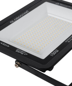 GloboStar® ATLAS 61430 Επαγγελματικός Προβολέας LED 150W 17250lm 120° AC 220-240V - Αδιάβροχος IP67 - Μ32 x Π4 x Υ23cm - Μαύρο - Θερμό Λευκό 2700K - LUMILEDS Chips - TÜV Rheinland Certified - 5 Years Warranty 13 61430 6