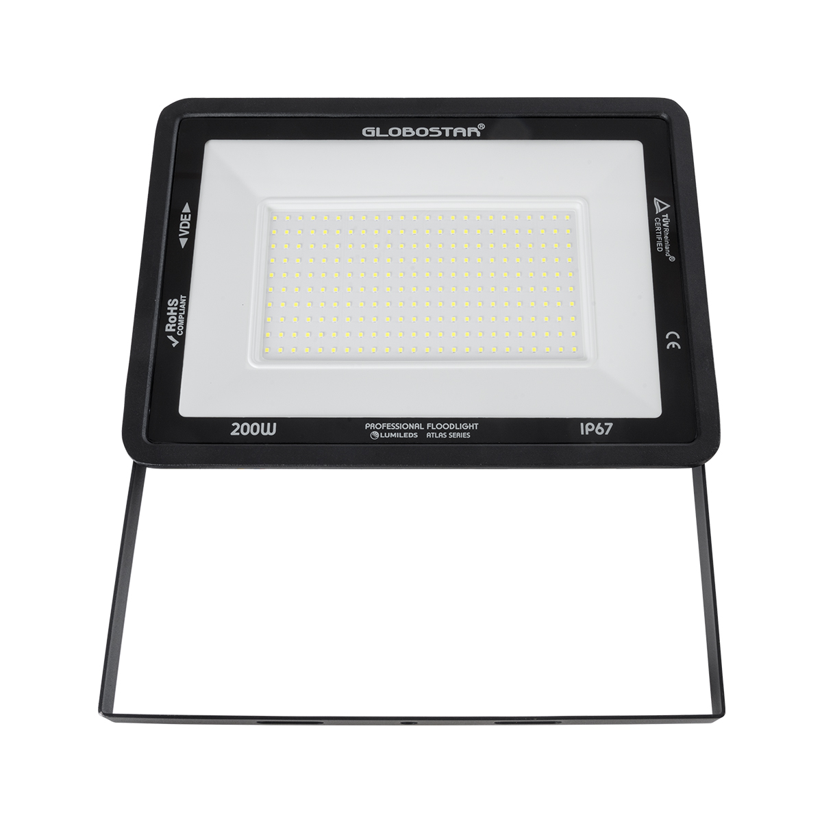 GloboStar® ATLAS 61431 Επαγγελματικός Προβολέας LED 200W 25000lm 120° AC 220-240V - Αδιάβροχος IP67 - Μ38 x Π4 x Υ28cm - Μαύρο - Ψυχρό Λευκό 6000K - LUMILEDS Chips - TÜV Rheinland Certified - 5 Years Warranty 4 GloboStar® ATLAS 61431 Επαγγελματικός Προβολέας LED 200W 25000lm 120° AC 220-240V - Αδιάβροχος IP67 - Μ38 x Π4 x Υ28cm - Μαύρο - Ψυχρό Λευκό 6000K - LUMILEDS Chips - TÜV Rheinland Certified - 5 Years Warranty - Image 2