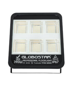 GloboStar® TITAN 61435 Επαγγελματικός Προβολέας για Γήπεδα Tennis & Ποδοσφαίρου 5x5 LED 390W 48750lm 60°x90° FishEye AC 220-240V - Αδιάβροχος IP67 - Μ32 x Π8 x Υ35cm - Μαύρο - Φυσικό Λευκό 5000K - LUMILEDS Chips - TÜV Rheinland Certified - 5 Χρόνια Εγγύηση 9 61435 3
