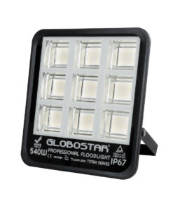 GloboStar® GloboStar® TITAN 61436 Επαγγελματικός Προβολέας για Γήπεδα Tennis & Ποδοσφαίρου 5x5 LED 540W 67500lm 60°x90° FishEye AC 220-240V - Αδιάβροχος IP67 - Μ38 x Π8 x Υ42cm - Μαύρο - Φυσικό Λευκό 5000K - LUMILEDS Chips - TÜV Rheinland Certified - 5 Χρόνια Εγγύηση