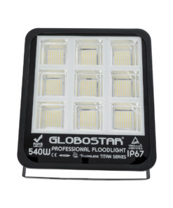 Alternative view of GloboStar® TITAN 61436 Επαγγελματικός Προβολέας για Γήπεδα Tennis & Ποδοσφαίρου 5x5 LED 540W 67500lm 60°x90° FishEye AC 220-240V - Αδιάβροχος IP67 - Μ38 x Π8 x Υ42cm - Μαύρο - Φυσικό Λευκό 5000K - LUMILEDS Chips - TÜV Rheinland Certified - 5 Χρόνια Εγγύηση