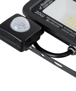 GloboStar® AURORA 61437 Επαγγελματικός Προβολέας LED 20W 2500lm 120° AC 220-240V με Ενσωματωμένο Ρυθμιζόμενο Αισθητήρα Κίνησης PIR - Αδιάβροχος IP67 - Μ12 x Π5 x Υ14.5cm - Μαύρο - Ψυχρό Λευκό 6000K - LUMILEDS Chips - TÜV Rheinland Certified - 3 Years Warranty 15 61437 7