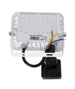 GloboStar® AURORA 61438 Επαγγελματικός Προβολέας LED 20W 2500lm 120° AC 220-240V με Ενσωματωμένο Ρυθμιζόμενο Αισθητήρα Κίνησης PIR - Αδιάβροχος IP67 - Μ12 x Π5 x Υ14.5cm - Λευκό - Ψυχρό Λευκό 6000K - LUMILEDS Chips - TÜV Rheinland Certified - 3 Years Warranty 13 61438 5