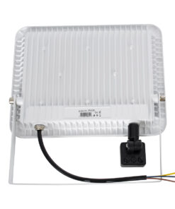 GloboStar® AURORA 61444 Επαγγελματικός Προβολέας LED 100W 12500lm 120° AC 220-240V με Ενσωματωμένο Ρυθμιζόμενο Αισθητήρα Κίνησης PIR - Αδιάβροχος IP67 - Μ25 x Π6.5 x Υ27.5cm - Λευκό - Ψυχρό Λευκό 6000K - LUMILEDS Chips - TÜV Rheinland Certified - 3 Years Warranty 13 61444 5