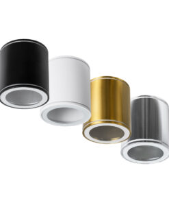 GloboStar® MARETTI 61445 Επιφανειακό Στρόγγυλο Φωτιστικό Σποτ με Ντουί 1 x GU10 VDE Certified AC 220-240V Αδιάβροχο IP65 - Σώμα Αλουμινίου & Υψηλής Αντοχής Tempered Glass - Φ9 x Υ9cm - Μαύρο Ματ - 5 Χρόνια Εγγύηση 17 61445 8