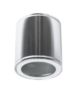 Alternative view of GloboStar® MARETTI 61448 Επιφανειακό Στρόγγυλο Φωτιστικό Σποτ με Ντουί 1 x GU10 VDE Certified AC 220-240V Αδιάβροχο IP65 - Σώμα Αλουμινίου & Υψηλής Αντοχής Tempered Glass - Φ9 x Υ9cm - Ασημί Νίκελ - 5 Χρόνια Εγγύηση