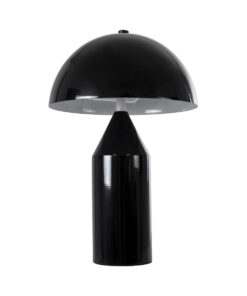 Alternative view of GloboStar® URANUS-S 61449 Μοντέρνο Επιτραπέζιο Φωτιστικό Πορτατίφ Δίφωτο 2 x E27 IP20 Μαύρο & Λευκό Μέταλλο - Μ25 x Π25 x Υ39cm