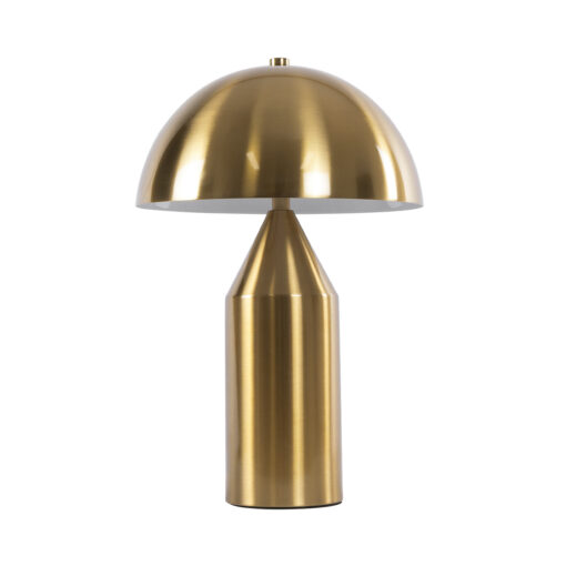 GloboStar® GloboStar® URANUS-S 61451 Μοντέρνο Επιτραπέζιο Φωτιστικό Πορτατίφ Δίφωτο 2 x E27 IP20 Χρυσό & Λευκό Μέταλλο - Μ25 x Π25 x Υ39cm