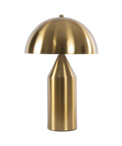 Alternative view of GloboStar® URANUS-S 61451 Μοντέρνο Επιτραπέζιο Φωτιστικό Πορτατίφ Δίφωτο 2 x E27 IP20 Χρυσό & Λευκό Μέταλλο - Μ25 x Π25 x Υ39cm