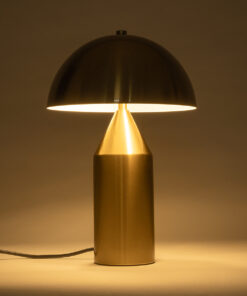 GloboStar® URANUS-S 61451 Μοντέρνο Επιτραπέζιο Φωτιστικό Πορτατίφ Δίφωτο 2 x E27 IP20 Χρυσό & Λευκό Μέταλλο - Μ25 x Π25 x Υ39cm 16 61451 9