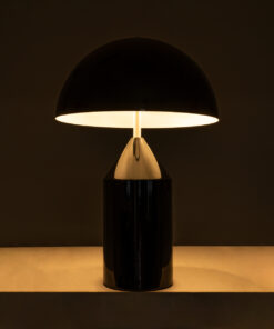 GloboStar® URANUS-M 61453 Μοντέρνο Επιτραπέζιο Φωτιστικό Πορτατίφ Δίφωτο 2 x E27 Μαύρο & Λευκό Μέταλλο - Μ35 x Π35 x Υ54cm 19 61453 9