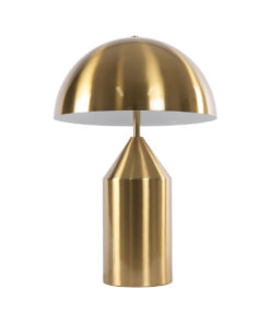 GloboStar® GloboStar® URANUS-M 61455 Μοντέρνο Επιτραπέζιο Φωτιστικό Πορτατίφ Δίφωτο 2 x E27 IP20 Χρυσό & Λευκό Μέταλλο - Μ35 x Π35 x Υ54cm