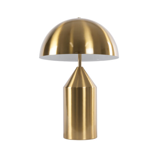 GloboStar® GloboStar® URANUS-M 61455 Μοντέρνο Επιτραπέζιο Φωτιστικό Πορτατίφ Δίφωτο 2 x E27 IP20 Χρυσό & Λευκό Μέταλλο - Μ35 x Π35 x Υ54cm