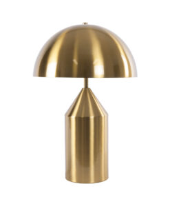 Alternative view of GloboStar® URANUS-M 61455 Μοντέρνο Επιτραπέζιο Φωτιστικό Πορτατίφ Δίφωτο 2 x E27 IP20 Χρυσό & Λευκό Μέταλλο - Μ35 x Π35 x Υ54cm