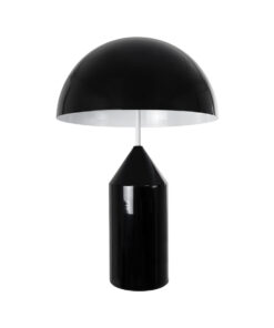 Alternative view of GloboStar® URANUS-L 61457 Μοντέρνο Επιτραπέζιο Φωτιστικό Πορτατίφ Δίφωτο 2 x E27 IP20 Μαύρο & Λευκό Μέταλλο - Μ50 x Π50 x Υ77cm