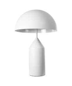 Alternative view of GloboStar® URANUS-L 61458 Μοντέρνο Επιτραπέζιο Φωτιστικό Πορτατίφ Δίφωτο 2 x E27 IP20 Λευκό Μέταλλο - Μ50 x Π50 x Υ77cm