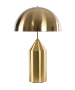 Alternative view of GloboStar® URANUS-L 61459 Μοντέρνο Επιτραπέζιο Φωτιστικό Πορτατίφ Δίφωτο 2 x E27 IP20 Χρυσό & Λευκό Μέταλλο - Μ50 x Π50 x Υ77cm