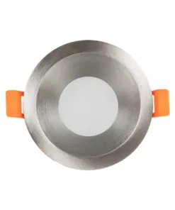 Alternative view of GLOBOSTAR® SIGMA 61461 Χωνευτή Στρόγγυλη Βάση Σποτ Οροφής/Μπάνιου για Λάμπα MR16/GU10 Αδιάβροχο IP65 - Νίκελ Βούρτσας Αλουμίνιο & Λευκό Γυαλί - Φ8.5 x Υ4.4cm / Q7.5cm