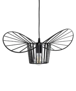 GLOBOSTAR® LUMINOVA 61462 Μοντέρνο Κρεμαστό Φωτιστικό Οροφής με Ντουί 1 x E27 AC 220-240V IP20 - Μαύρο - Μ40 x Π40 x Υ20cm 13 61462 5