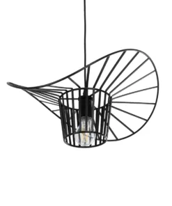 GLOBOSTAR® LUMINOVA 61462 Μοντέρνο Κρεμαστό Φωτιστικό Οροφής με Ντουί 1 x E27 AC 220-240V IP20 - Μαύρο - Μ40 x Π40 x Υ20cm 14 61462 6