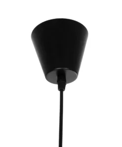 GLOBOSTAR® LUMINOVA 61462 Μοντέρνο Κρεμαστό Φωτιστικό Οροφής με Ντουί 1 x E27 AC 220-240V IP20 - Μαύρο - Μ40 x Π40 x Υ20cm 17 61462 9