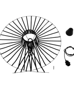 GLOBOSTAR® LUMINOVA 61466 Μοντέρνο Κρεμαστό Φωτιστικό Οροφής με Ντουί 1 x E27 AC 220-240V IP20 - Μαύρο - Μ80 x Π80 x Υ30cm 18 61466 10