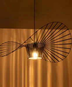 GLOBOSTAR® LUMINOVA 61466 Μοντέρνο Κρεμαστό Φωτιστικό Οροφής με Ντουί 1 x E27 AC 220-240V IP20 - Μαύρο - Μ80 x Π80 x Υ30cm 11 61466 3