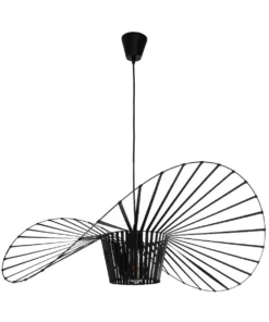 GLOBOSTAR® LUMINOVA 61466 Μοντέρνο Κρεμαστό Φωτιστικό Οροφής με Ντουί 1 x E27 AC 220-240V IP20 - Μαύρο - Μ80 x Π80 x Υ30cm 12 61466 4