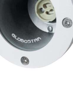 GloboStar® GARDELINI 61483 Καρφωτό Κινούμενο Φωτιστικό Σποτ Κήπου με Ντουί 1 x GU10 VDE Certified AC 220-240V Αδιάβροχο IP65 - Σώμα Αλουμινίου & Υψηλής Αντοχής Tempered Glass & Μ40cm VDE Καλώδιο Σύνδεσης - Φ10 x Υ30cm - Λευκό - 5 Χρόνια Εγγύηση 17 61483 7