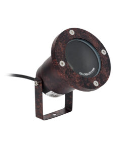 GloboStar® GARDELINI 61484 Καρφωτό Κινούμενο Φωτιστικό Σποτ Κήπου με Ντουί 1 x GU10 VDE Certified AC 220-240V Αδιάβροχο IP65 - Σώμα Αλουμινίου & Υψηλής Αντοχής Tempered Glass & Μ40cm VDE Καλώδιο Σύνδεσης - Φ10 x Υ30cm - Καφέ Εφέ Σκουριάς - 5 Χρόνια Εγγύηση 13 61484 3