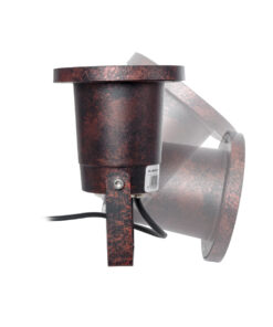 GloboStar® GARDELINI 61484 Καρφωτό Κινούμενο Φωτιστικό Σποτ Κήπου με Ντουί 1 x GU10 VDE Certified AC 220-240V Αδιάβροχο IP65 - Σώμα Αλουμινίου & Υψηλής Αντοχής Tempered Glass & Μ40cm VDE Καλώδιο Σύνδεσης - Φ10 x Υ30cm - Καφέ Εφέ Σκουριάς - 5 Χρόνια Εγγύηση 14 61484 4